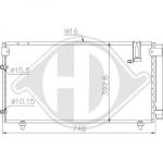 Condensatore, Climatizzatore PER Klimaprodukte KondensatorenDAL TOYOTA AVENSIS VERSO 08/20
