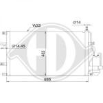 Condensatore, Climatizzatore PER Volvo S80(TypT) 98-06DAL C70/S60/S70/S80/V70II