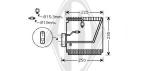 Evaporatore, Climatizzatore PER Klimaprodukte VerdampferDAL VERDAMPFER HONDA