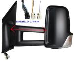 RETROVISORE MERCEDES SPRINTER 18' EL. TERM. BR. EXTRA LUNGO (27.5) C/FAN. 3 CONNETTORI 9PIN NERO DX