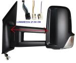 RETROVISORE MERCEDES SPRINTER 18' EL. TERM. BR. EXTRA LUNGO (27,5) C/FAN. 3 CONNET. 9PIN NERO BLIS DX